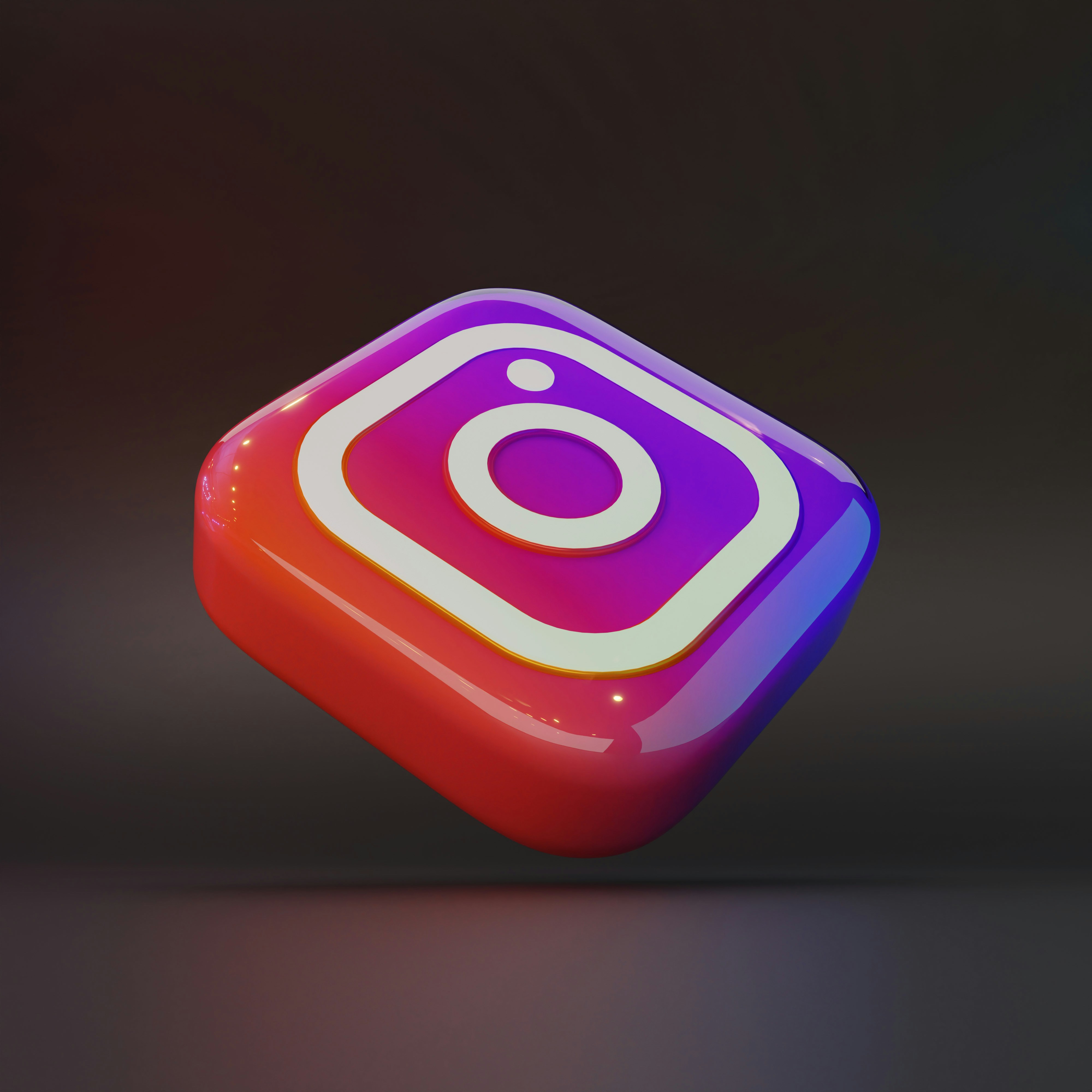 3d Glossy Instagram Icon